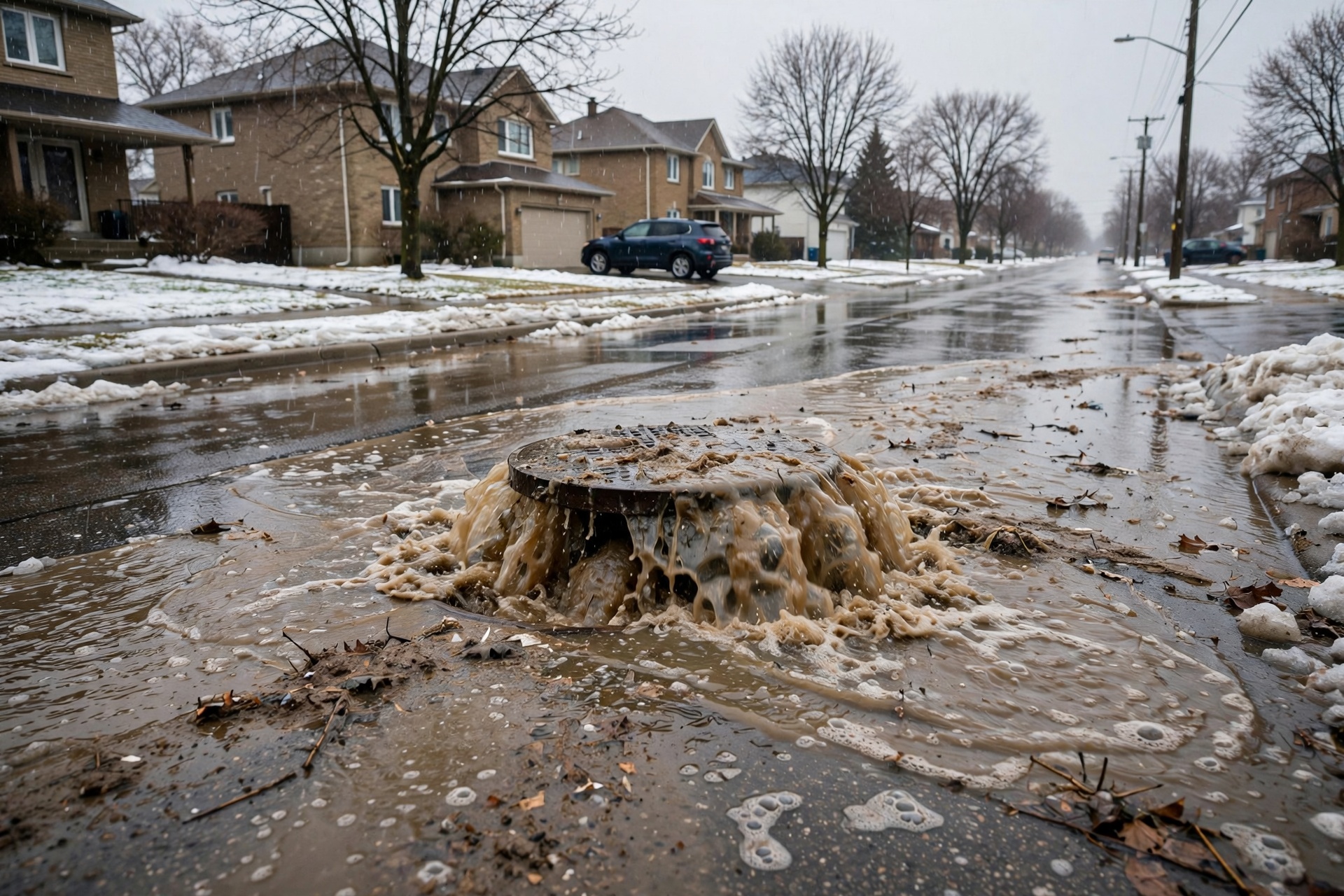 Winter Rain and Sewer Backups in Ontario CA